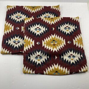 IKEA Fransine Pillow Cushion Cover Wool Blend 20 x 20 Southwest Aztec Lot Of 2